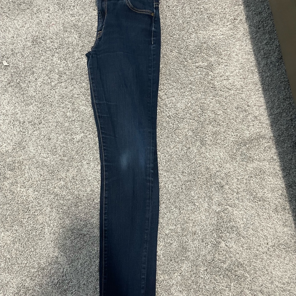 7 For All Mankind Blue Skinny Jeans